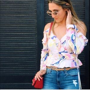Cold shoulder blouse